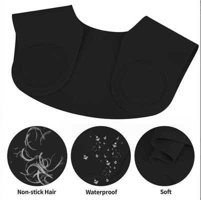 Custom Logo Barber Black Silicone Shawl для стрижки и окрашивания волос в салонах