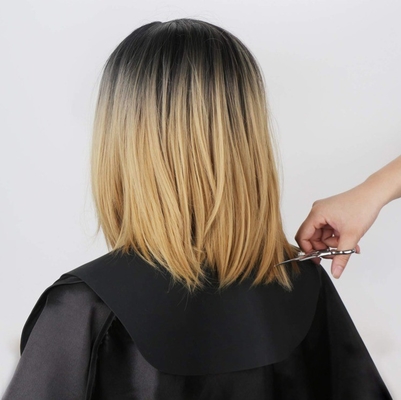Custom Logo Barber Black Silicone Shawl для стрижки и окрашивания волос в салонах