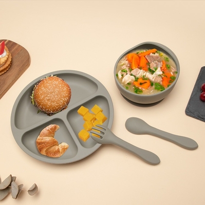 Силиконовый детский тарелка для пищевых продуктов самый продаваемый подарочный набор для новорожденных
