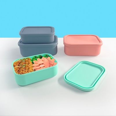 Сохранение свежести Без BPA Силиконовый герметичный шкатулка для детей Силиконовый Бентто