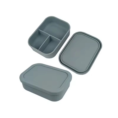 Многоразовое использование BPA FREE Силиконовый Бэнто коробка обеда для школьников Контейнер для хранения пищи