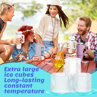 Силиконовый Stanley Ice Cube Tray с крышкой 3 полые цилиндровые ледяные формы для 30-40 унций чашек